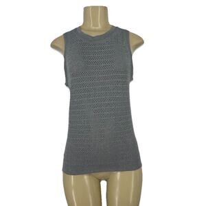 Lululemon Size 4-6 ? Women Breeze By Muscle Tank II Grey Perforated 58-10